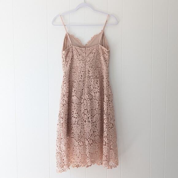 Astr Lace Nude Cream/Pink Midi Dress, size M - Picture 2 of 4